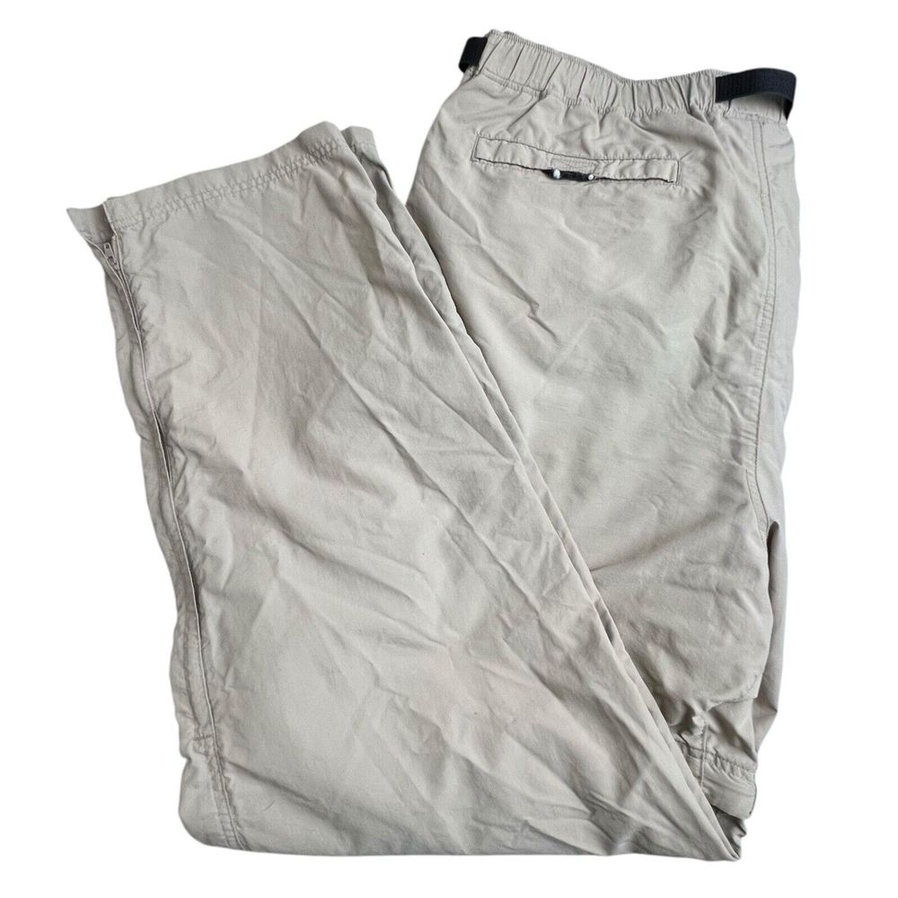 Rei Mens Xl Tan Nylon Relaxed Fit Convertible Straight Leg Hiking Cargo Pants